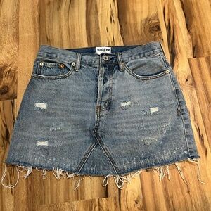 Umgee Blue Gray Mini Skirt Casual